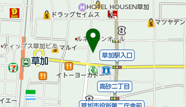 美容室 華花美人 草加店の地図画像