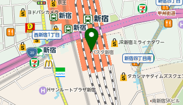 東京観光情報センターバスタ新宿の地図画像