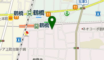 太陽の恵み。鶴橋の地図画像