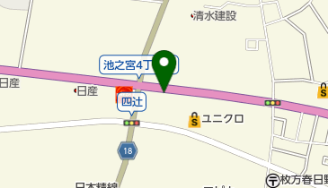 カーサポートアダチ枚方ミングセンターの地図画像