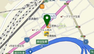 生麦海水魚センターの地図画像