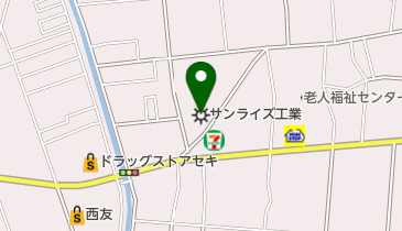 サンライズ工業(株)本社第1工場の地図画像