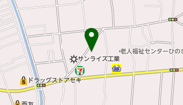 サンライズ工業(株)本社事務棟の地図画像
