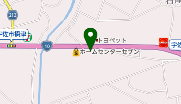 ホームセンターセブン宇佐給油所の地図画像