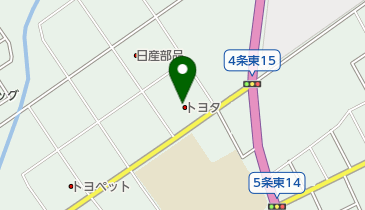 札幌トヨタ岩見沢U-Carセンターの地図画像