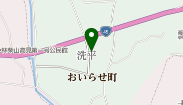 洗平地区農業構造改善センターの地図画像