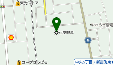 石屋製菓(株)北広島工場の地図画像
