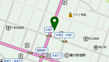 時計台補聴器センター滝川店の地図画像