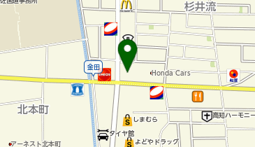 眼鏡市場高知金田店コンタクト館の地図画像