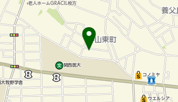 招提保育園倉庫の地図画像