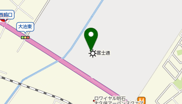 富士通(株)明石工場の地図画像