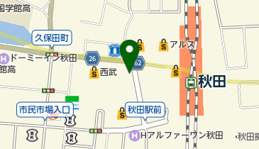 秋田きりたんぽ屋の地図画像