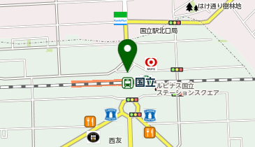 国立 北口 タクシー乗り場の地図画像