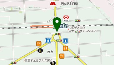 国立 南口 タクシー乗り場の地図画像