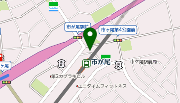 市が尾 西口 タクシー乗り場の地図画像