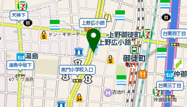 上野御徒町 A1(松坂屋前) タクシー乗り場の地図画像