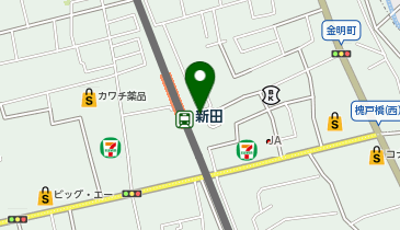 新田(埼玉県) 東口 タクシー乗り場の地図画像