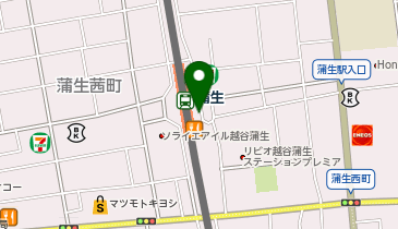 蒲生 東口 タクシー乗り場の地図画像