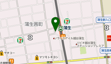 蒲生 西口 タクシー乗り場の地図画像