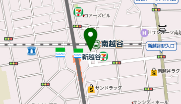 新越谷 南口 タクシー乗り場の地図画像