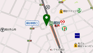 越谷 西口 タクシー乗り場の地図画像
