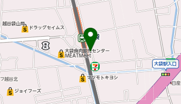 大袋 東口 タクシー乗り場の地図画像