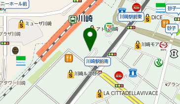 川崎 東口(交番前) タクシー乗り場の地図画像