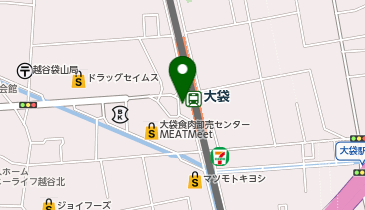 大袋 西口 タクシー乗り場の地図画像