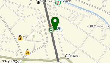 武里 東口 タクシー乗り場の地図画像