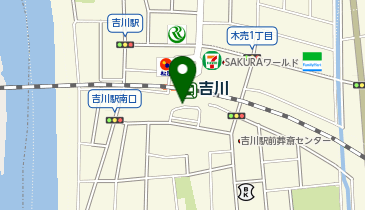 吉川 南口 タクシー乗り場の地図画像