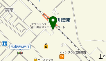 吉川美南 西口 タクシー乗り場の地図画像