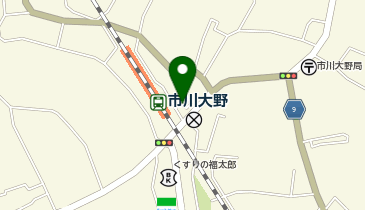 市川大野 駅前交番横 タクシー乗り場の地図画像