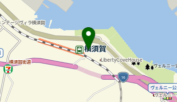 横須賀 改札口 タクシー乗り場の地図画像