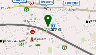 大泉学園 北口 タクシー乗り場の地図画像