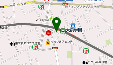 大泉学園 南口 タクシー乗り場の地図画像