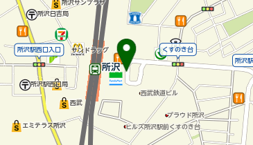 所沢 東口 タクシー乗り場の地図画像