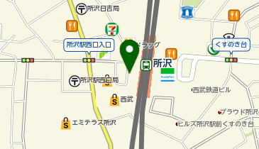 所沢 西口 タクシー乗り場の地図画像