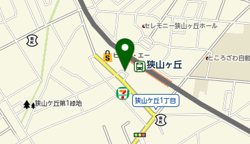 狭山ヶ丘 西口 タクシー乗り場の地図画像