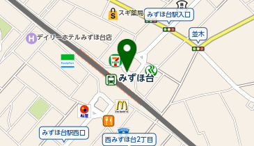 みずほ台 東口 タクシー乗り場の地図画像