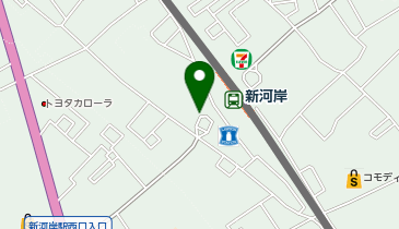 新河岸 改札口 タクシー乗り場の地図画像