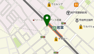 若葉 西口 タクシー乗り場の地図画像