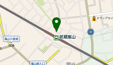 武蔵嵐山 東口 タクシー乗り場の地図画像