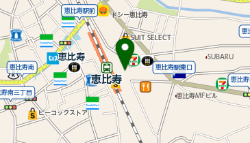 恵比寿(東京都) 東口 タクシー乗り場の地図画像