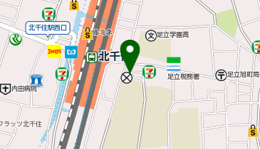 北千住 東口 タクシー乗り場の地図画像