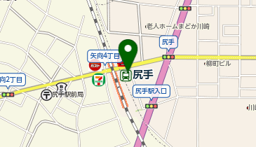 尻手 改札口 タクシー乗り場の地図画像