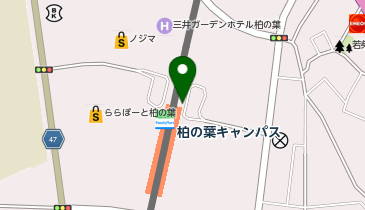 柏の葉キャンパス 東口 タクシー乗り場の地図画像
