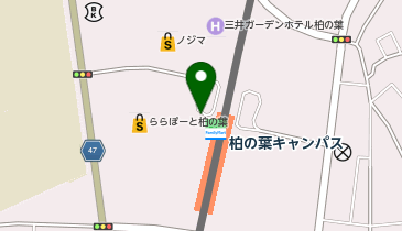 柏の葉キャンパス 西口 タクシー乗り場の地図画像