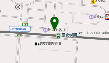 研究学園 北出口 タクシー乗り場の地図画像