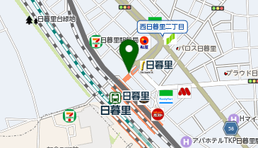 日暮里 東口 タクシー乗り場の地図画像