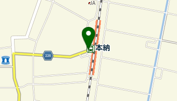 本納 改札前 タクシー乗り場の地図画像